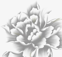 摄影海报白色剪纸花朵素材