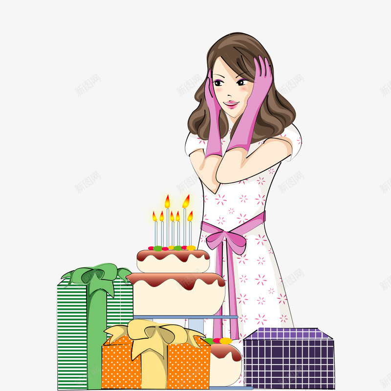 生日蛋糕png免抠素材_新图网 https://ixintu.com 女孩 生日 生日礼物 生日蛋糕