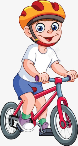 骑自行车的孩子素材