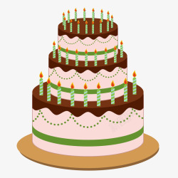 生日蛋糕多层蛋糕矢量图素材