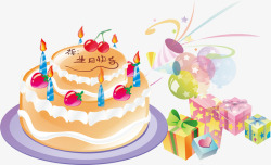 生日蛋糕促销蛋糕生日卡通海报促销矢量图高清图片