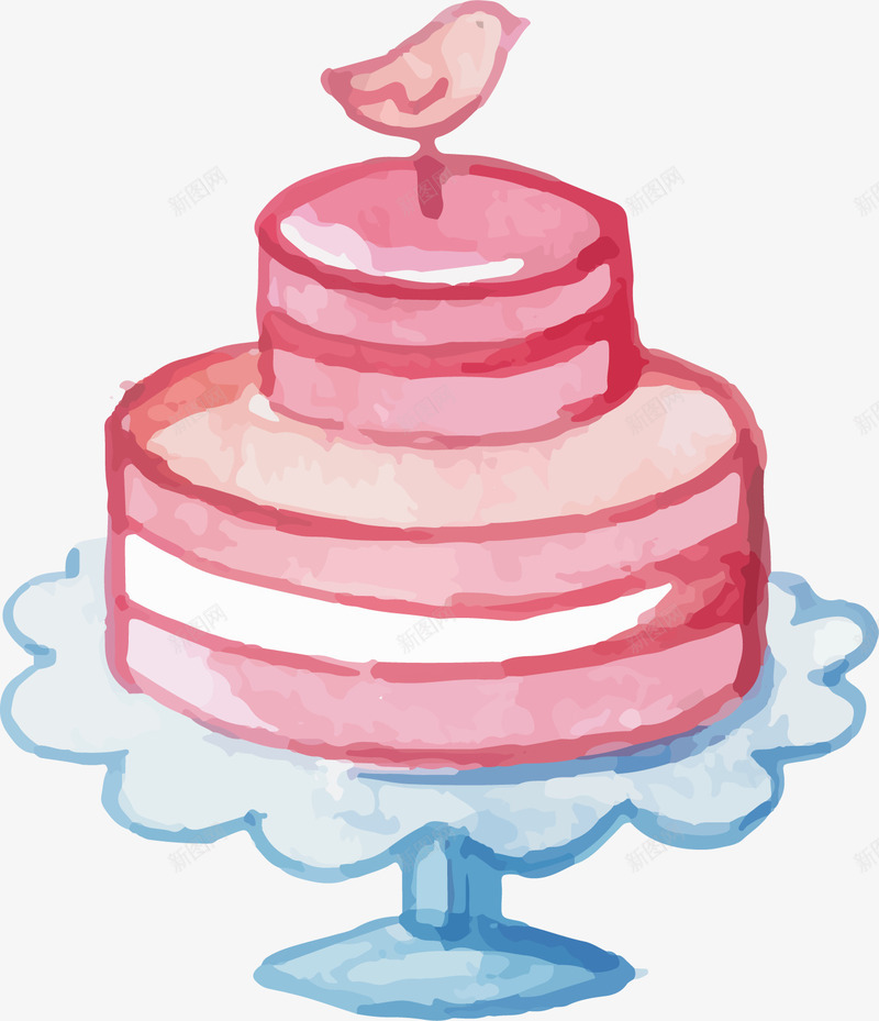 生日派对粉色蛋糕矢量图ai免抠素材_新图网 https://ixintu.com 手绘蛋糕 生日派对 生日蛋糕 矢量png 粉色蛋糕 蛋糕 矢量图