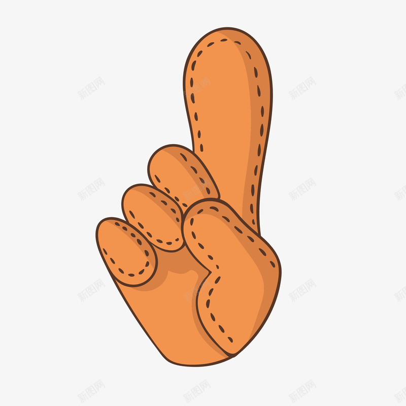 棕色的卡通手指装饰png免抠素材_新图网 https://ixintu.com 卡通手指 手势 手指 手指装饰 手绘手指 棕色手指