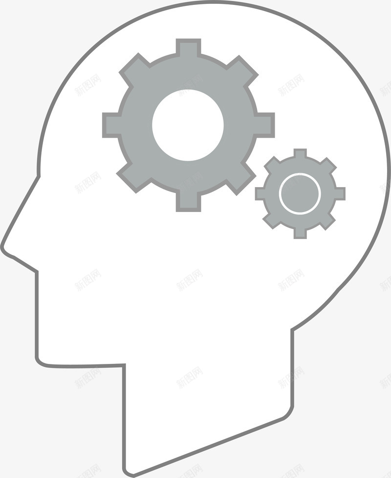 创意智慧大脑png免抠素材_新图网 https://ixintu.com PPT元素 大脑 智慧 齿轮