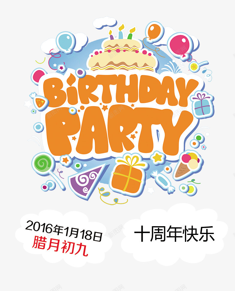 生日快乐png免抠素材_新图网 https://ixintu.com 学校X展架 展架 房地产x展架 易拉宝 易拉宝图片 生日party 生日快乐