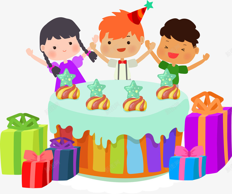 狂欢生日派对png免抠素材_新图网 https://ixintu.com 彩色礼盒 狂欢继续 矢量素材 礼盒 过生日