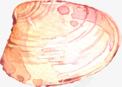 创意沙滩贝壳背景图片手绘卡通粉色贝壳高清图片