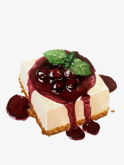 超越蓝莓酱蓝莓酱奶油蛋糕高清图片