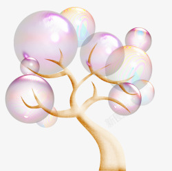 一棵泡泡树素材
