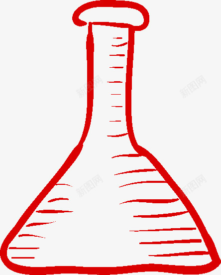 红色手绘化学烧杯png免抠素材_新图网 https://ixintu.com PNG 化学烧杯 手绘 红色 线性