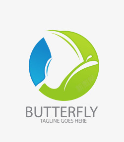 简易企业蓝绿色简易企业logo矢量图图标高清图片