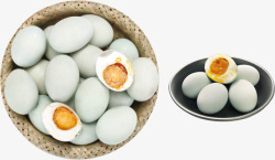 白色土鸭蛋熟食产品展示图素材