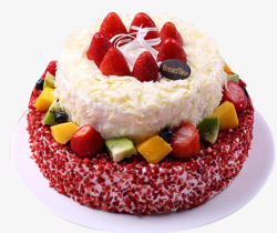 草莓果干面包新语果漾红裙蛋糕高清图片