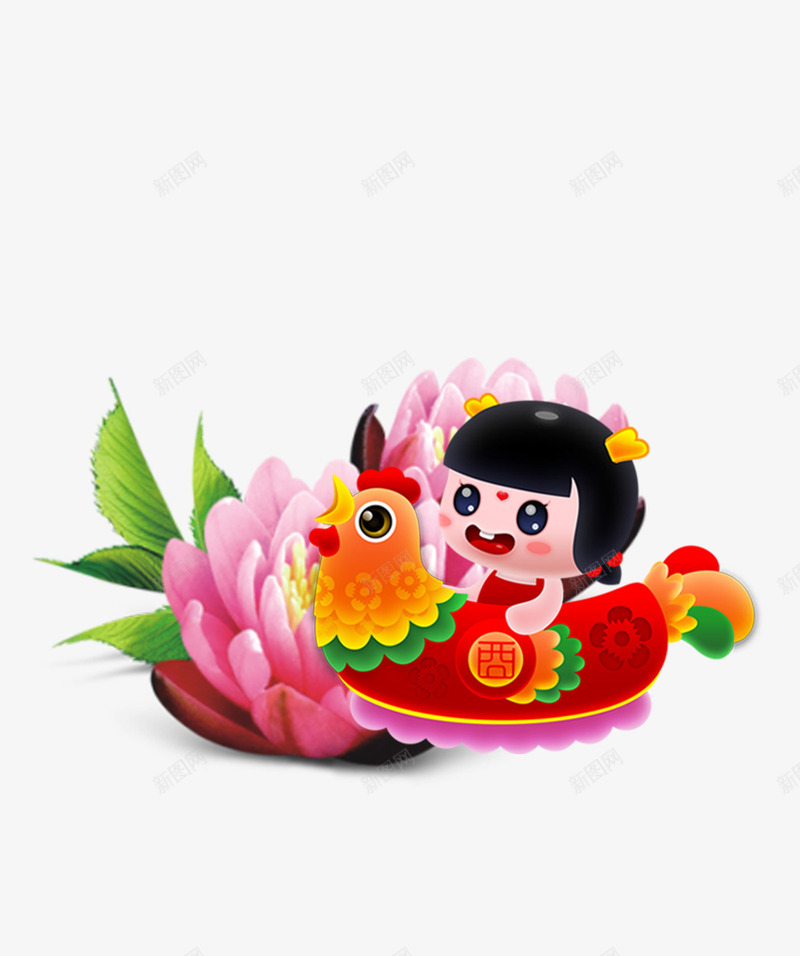 莲花福娃psd免抠素材_新图网 https://ixintu.com png格式免费下载 卡通 福娃 莲花