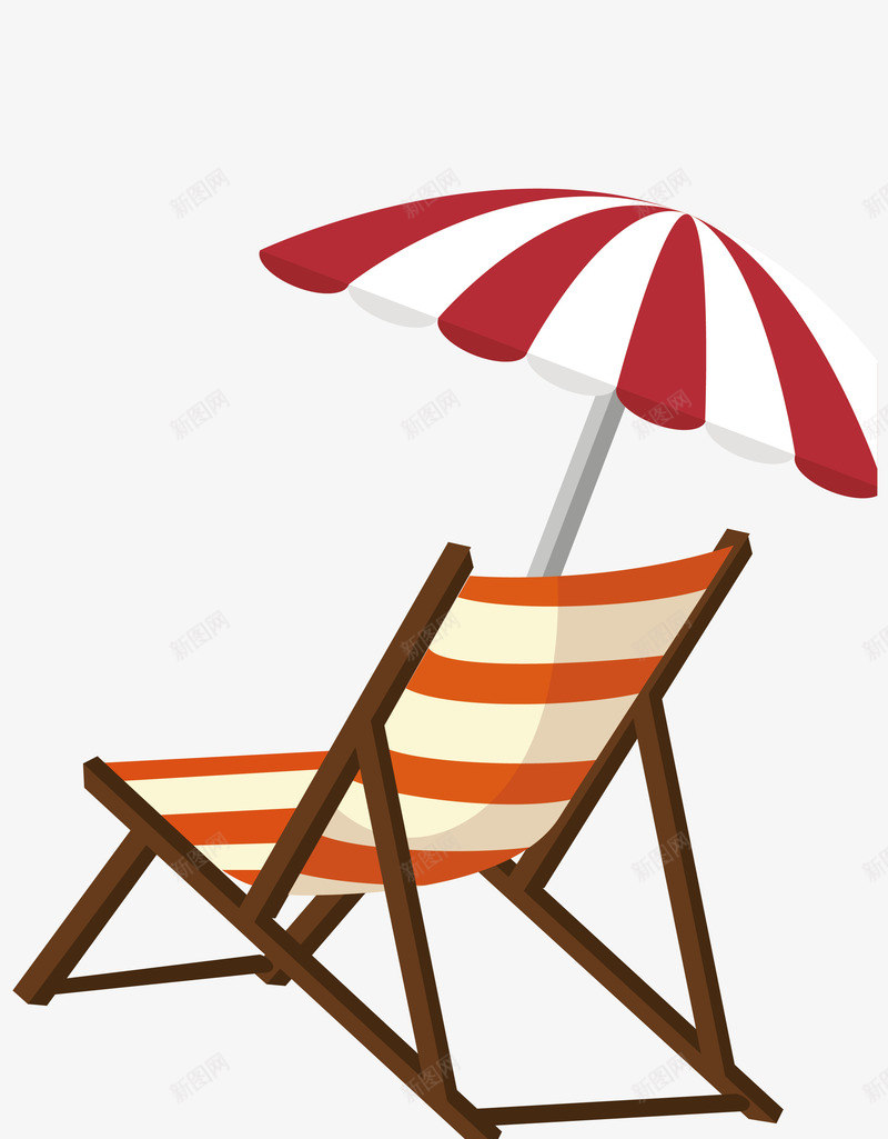 太阳伞沙滩椅png免抠素材_新图网 https://ixintu.com 图片 夏天 夏日旅游 太阳伞 沙滩椅 素材