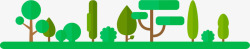 绿色清新树林植物素材