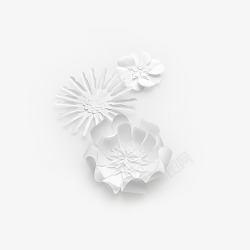 白色花装饰品素材