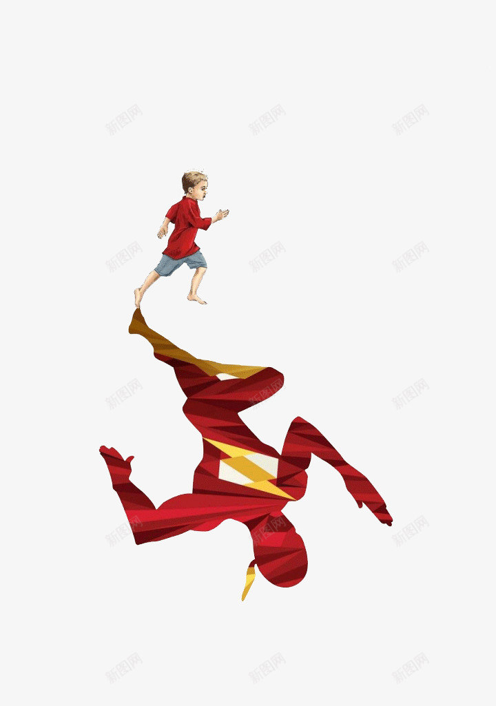 探索孩子的超人梦视觉艺术png免抠素材_新图网 https://ixintu.com 创意 孩子 探索 艺术 视觉 超人梦