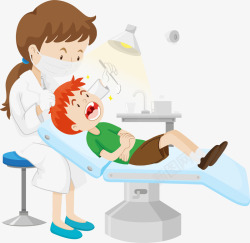 医生看诊补牙的小孩高清图片