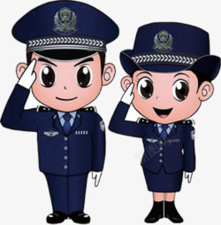 男女警察敬礼警察男女警察带警帽高清图片