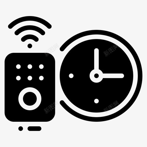 控制时间远程时间表svg_新图网 https://ixintu.com 控制 时间 远程 时间表 定时器 家庭 自动化