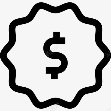 徽章美元奖励商业图标图标
