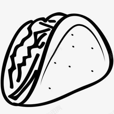 墨西哥玉米薄饼卷图标图标