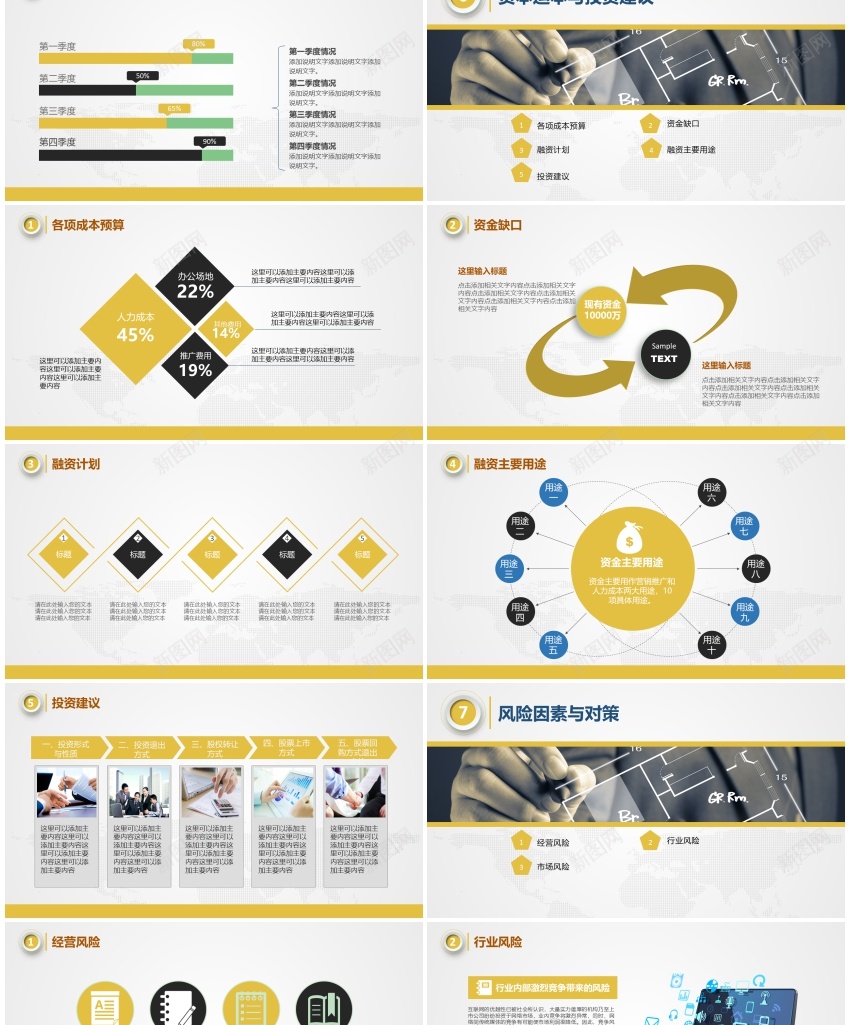 黄色完整框架创业融资商业计划年终总结工作计划PPTPPT模板_新图网 https://ixintu.com 创业 商业 完整 工作计划 年终总结 框架 融资 计划 黄色