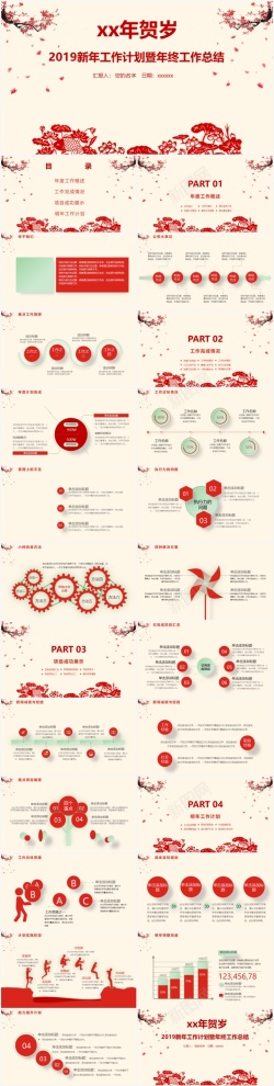 工作总结年度贺岁工作总结通用PPT模板