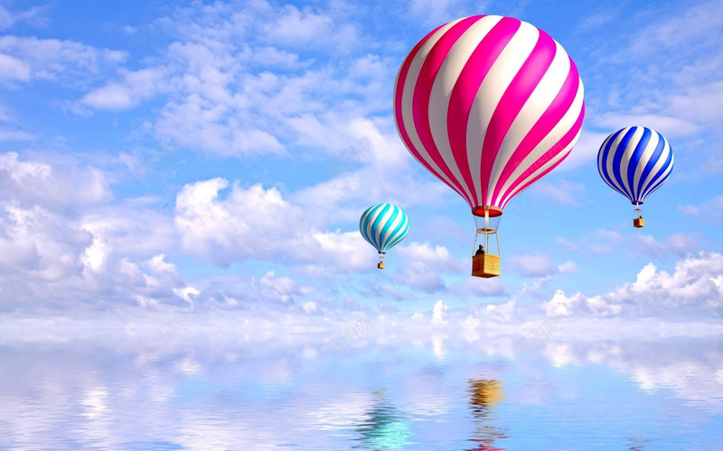 热气球天空水云jpg设计背景_新图网 https://ixintu.com 热气球 天空 水云