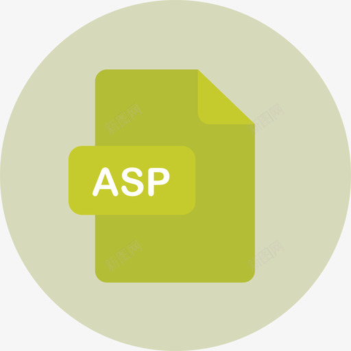 Asp文件类型2圆形平面图标svg_新图网 https://ixintu.com Asp 圆形平面 文件类型2