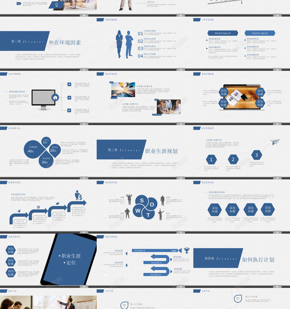 职业规划4PPT模板_新图网 https://ixintu.com 职业规划