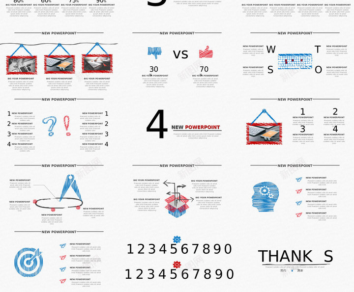 手绘风格28PPT模板_新图网 https://ixintu.com 手绘 风格