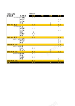 PNG透明背景免扣素材出勤表