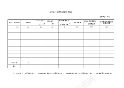 房屋租售房屋占用费预算明细表