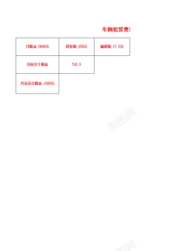 车辆维修保养车辆租赁费计算表