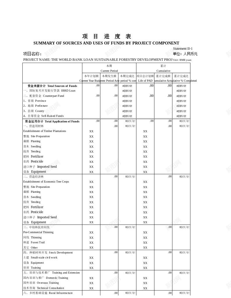 项目进度表1办公Excel_新图网 https://ixintu.com 进度表 项目