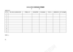 预算表模板公司分支机构设立明细表Excel图表模板