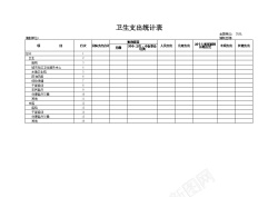 工地卫生卫生支出统计表