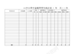 免抠设计图片中小學中途輟學學生統計表