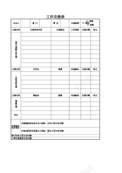 预算表模板工作交接表格Excel图表模板