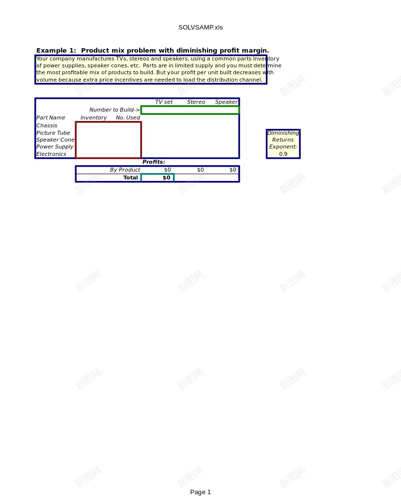 SOLVSAMP办公Excel_新图网 https://ixintu.com 