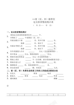 进销存统计表定点扶贫情况统计表