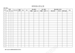桌面物品单位物品借用凭证Excel图表模板