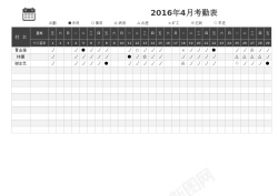 ppt统计考勤表全自动公式化统计