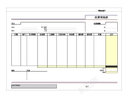 支出明细经费明细表