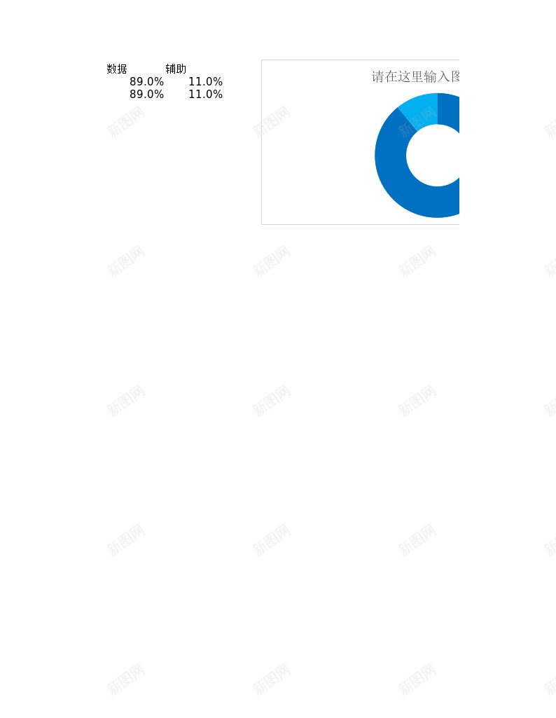 百分比圆环图办公Excel_新图网 https://ixintu.com 圆环图 百分比