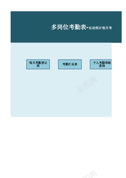 明细多岗位考勤表自动统计每月考勤及查询明细