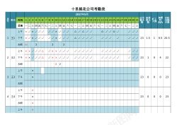 多用户6考勤表6