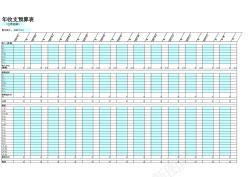 年年收支预算表